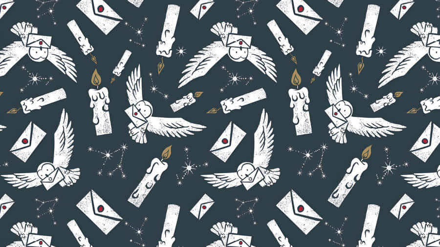 Hedwig Owl Pattern Wallpaper