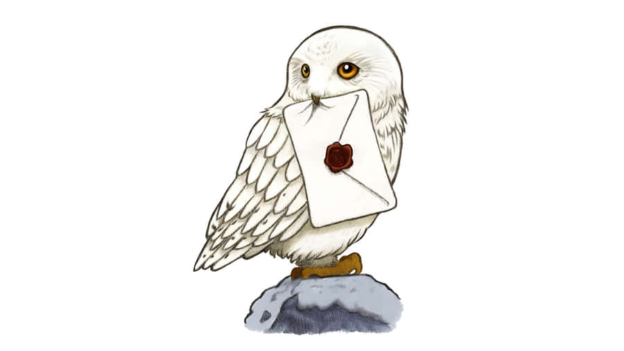 Hedwigs Iconic Letter Delivery Wallpaper