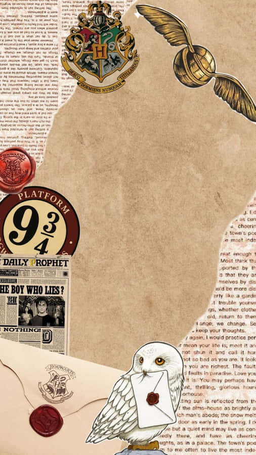 Hedwigs Magical Hogwarts Journey Wallpaper