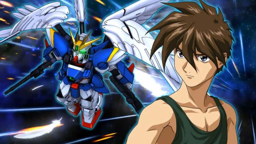 Heero Yuy - Iconic Gundam Pilot Wallpaper