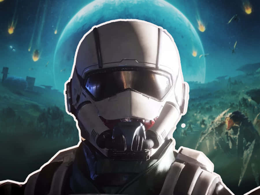 Helldivers2 Trooper Under Fire Wallpaper