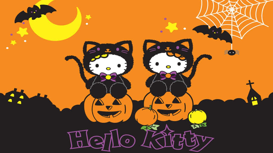 Hello Kitty Halloween Celebration Wallpaper