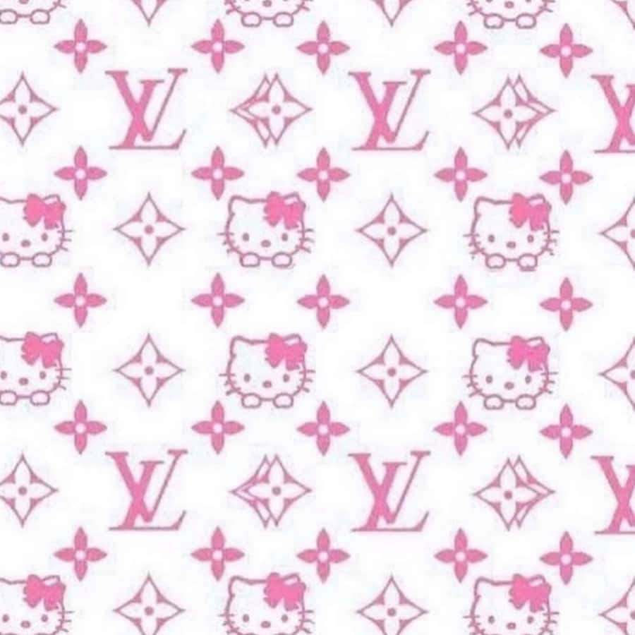 Hello Kitty_ Louis Vuitton_ Pattern Wallpaper