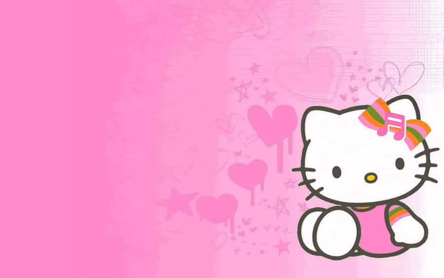 Hello Kitty Pink Background Wallpaper Wallpaper