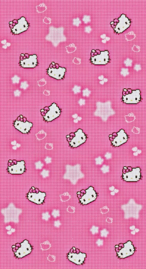 Hello Kitty Pink Pattern Wallpaper