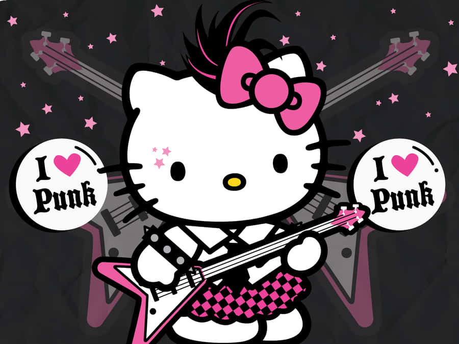 Hello Kitty Punk Rock Star Wallpaper