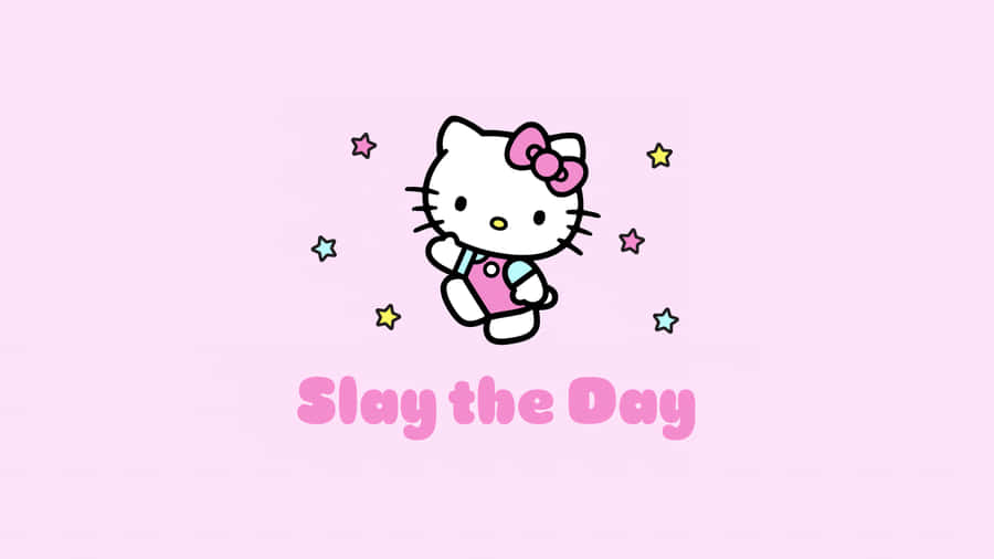 Hello Kitty Slaythe Day Motivation Wallpaper