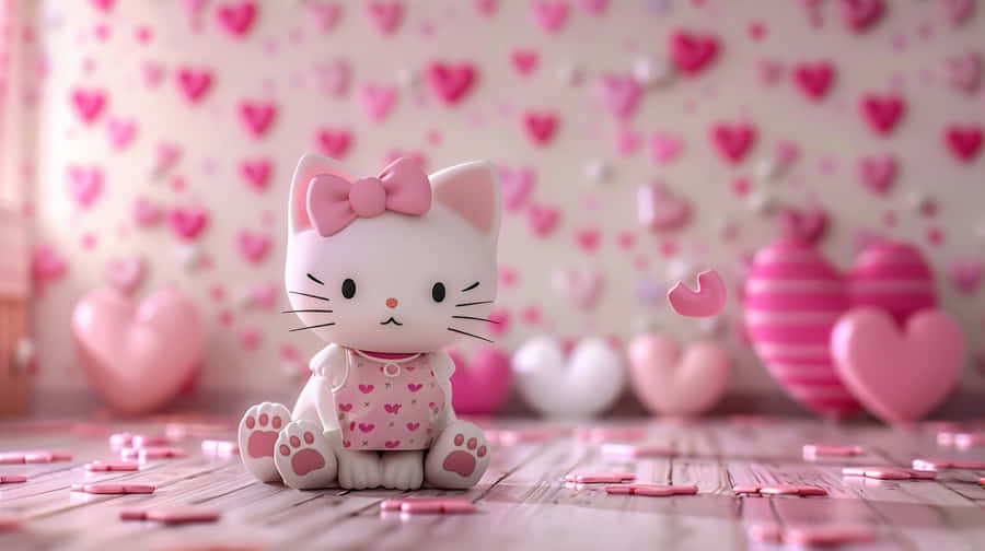Hello Kitty Valentine Celebration Wallpaper