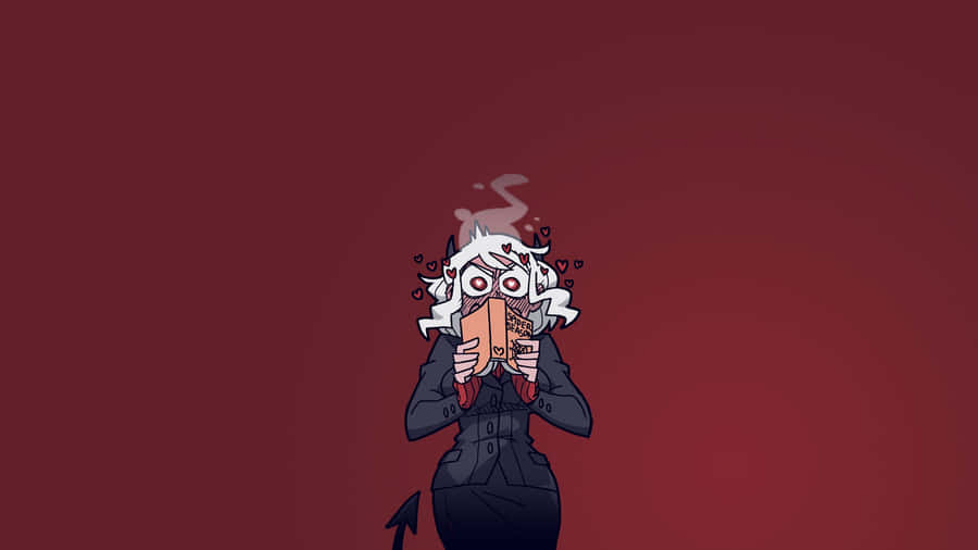 Helltaker Lady Demon Reading Wallpaper