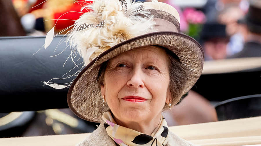 Her Royal Highness Princess Anne At The Annual Ascot Racecourse Wallpaper