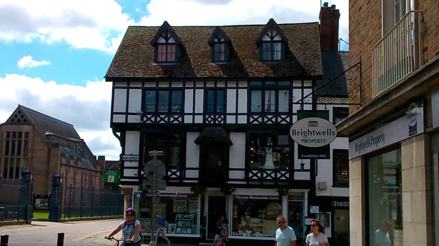 Hereford Tudor Style Building Wallpaper
