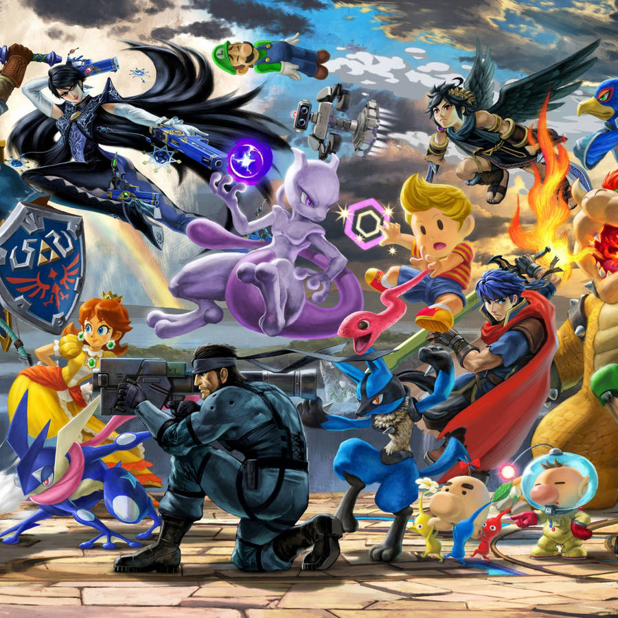 Heroes Join Forces In Super Smash Bros Ultimate Wallpaper