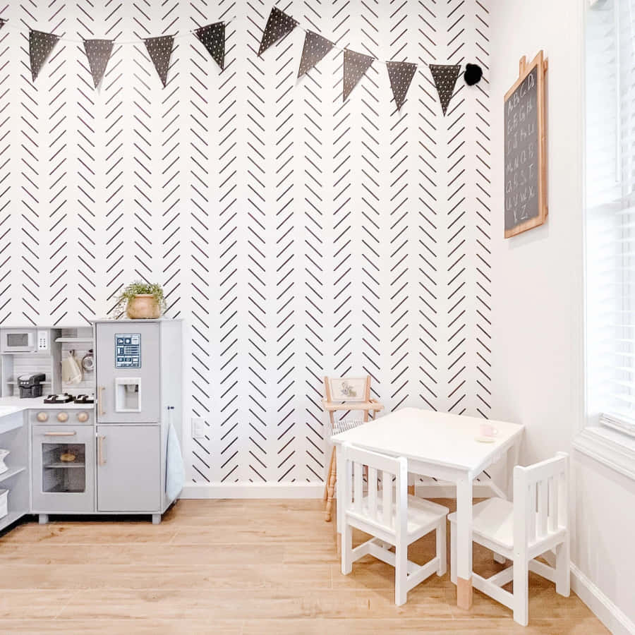 Herringbone Pattern Wallpaper Childrens Room Decor Wallpaper