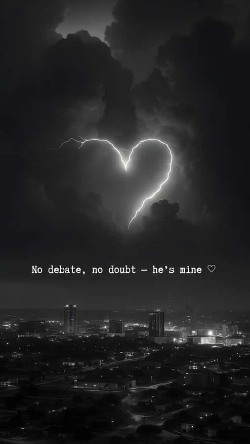 He’s Mine Lightning Heart Wallpaper