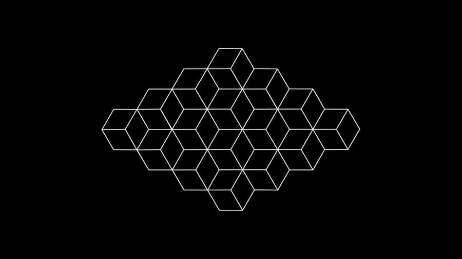 Hexagonal Pattern Blackand White4 K Wallpaper