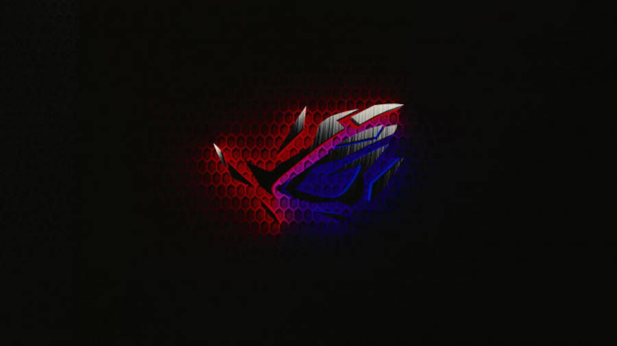 Hexagonal Red And Blue Asus Rog Logo Wallpaper
