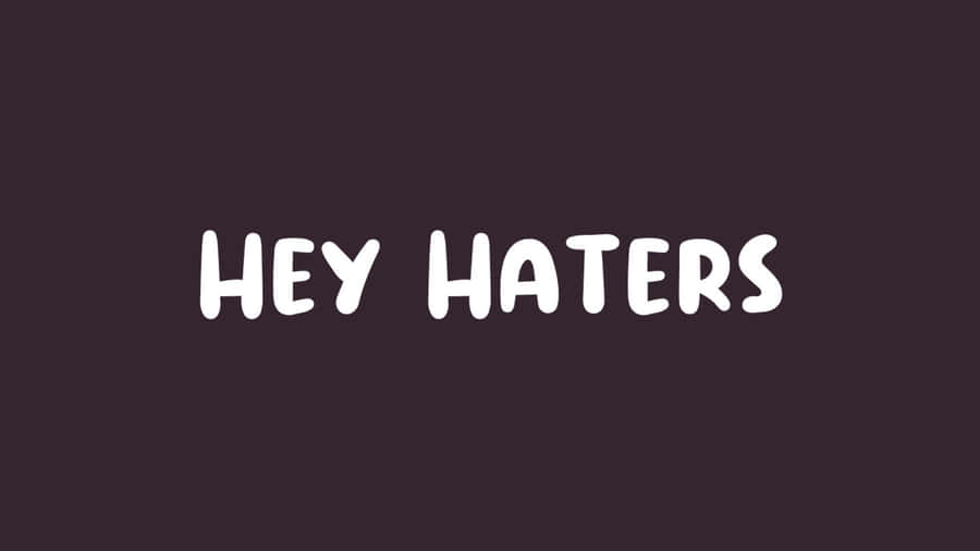 Hey Haters Bold Statement Wallpaper