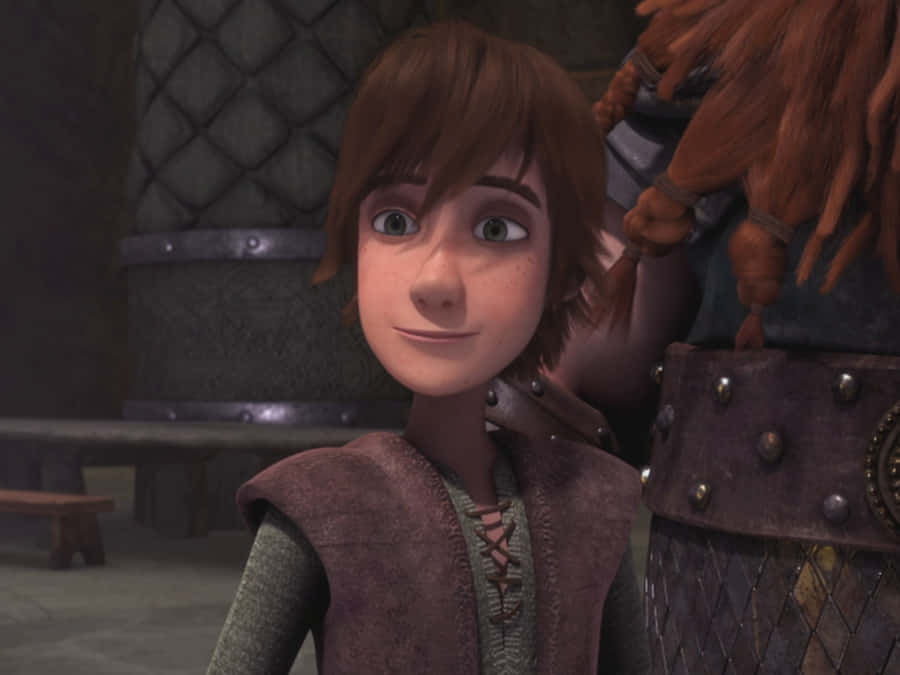 Hiccup And Stoick - The Dynamic Duo Of Dragons Riders Of Berk Wallpaper