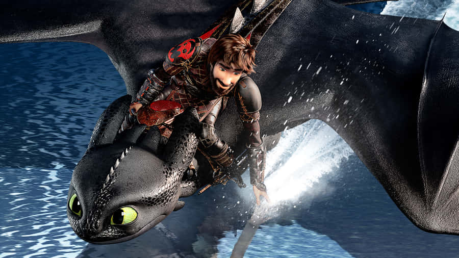 Hiccup Touching The Water How To Train Your Dragon The Hidden World Wallpaper