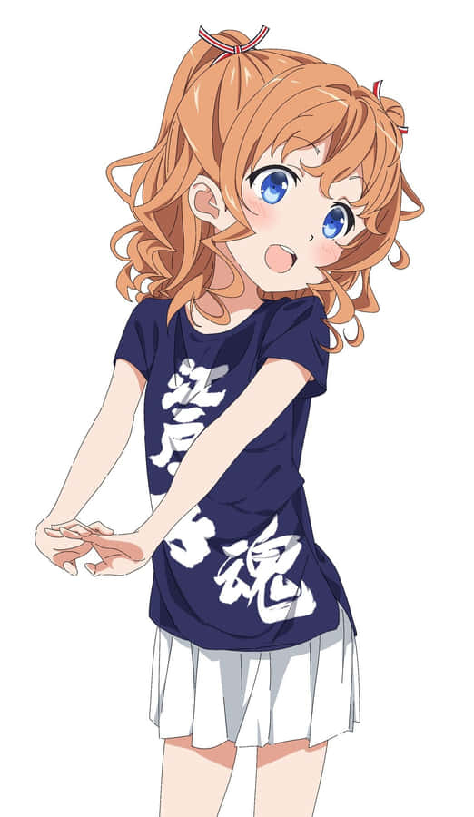 High School Fleet Anime Character Maron Yanagiwara Wallpaper