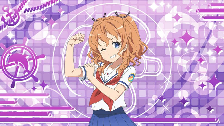 High School Fleet Maron Yanagiwara Animated Character Wallpaper