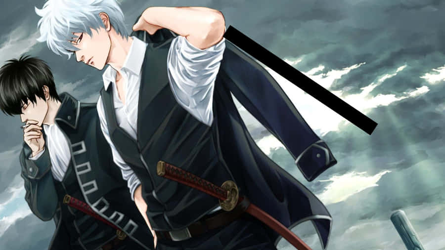 Hijikata Toshiro In Action- Gintama Animated Series Wallpaper