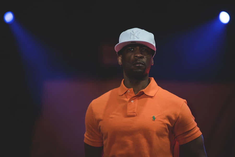 Hip Hop_ Artist_ On_ Stage Wallpaper