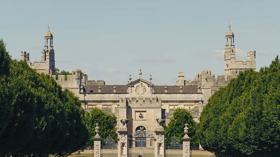 Historic_ Estate_ Amidst_ Greenery Wallpaper