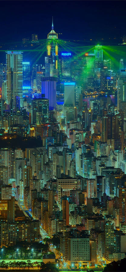 Ho Chi Minh City Green Lasers Wallpaper