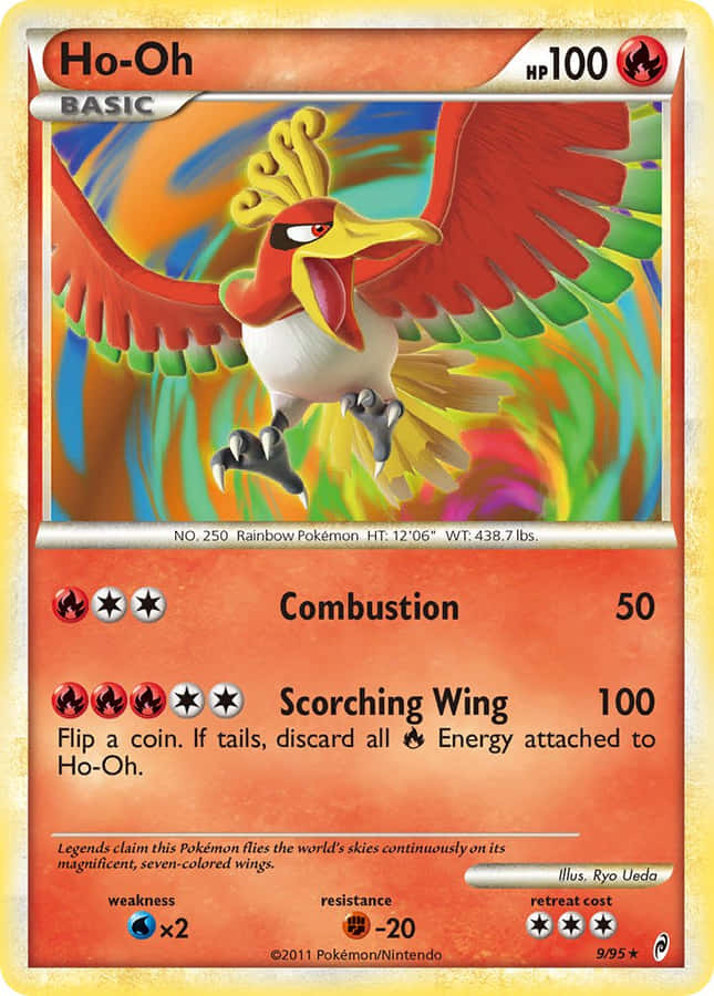 Ho-oh, The Rainbow Pokémon Trading Card Wallpaper