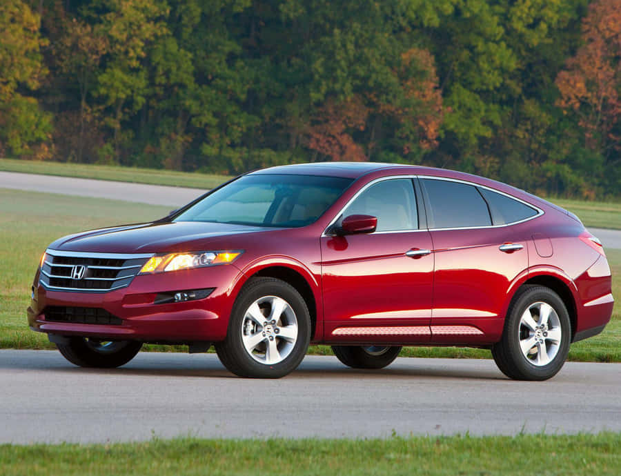 Honda Crosstour On A Scenic Drive Wallpaper