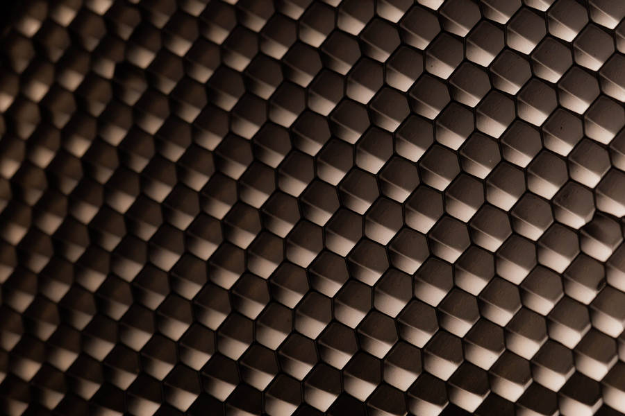 Honeycomb Pattern Wood Wallpaper