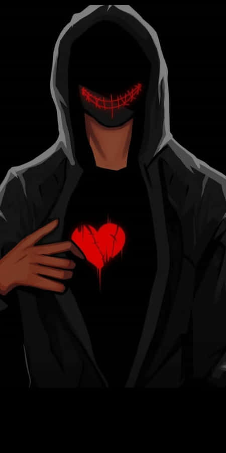 Hooded Figure With Broken Heart Wallpaper