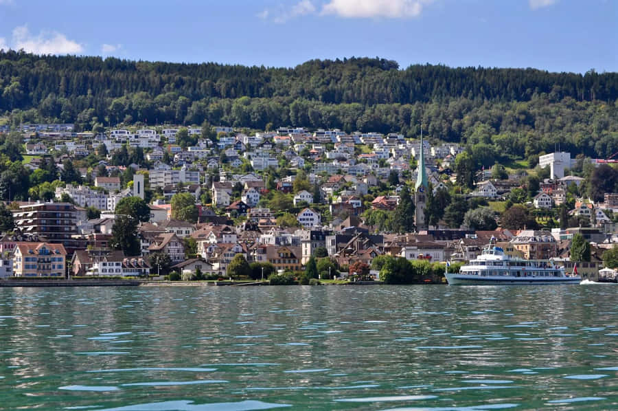 Horgen Lake Zurich View Wallpaper