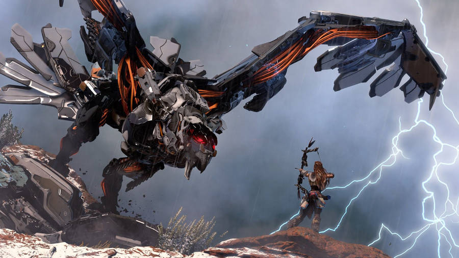 Horizon Zero Dawn Fight Scene Wallpaper