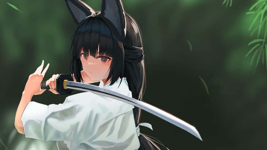 Hoshimi Miyabi Samurai Girl Wallpaper