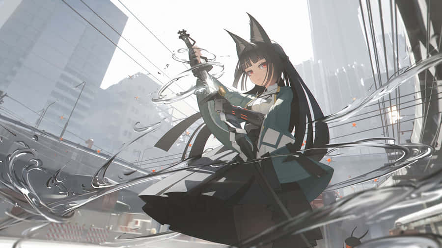 Hoshimi Miyabi Urban Fantasy Wallpaper