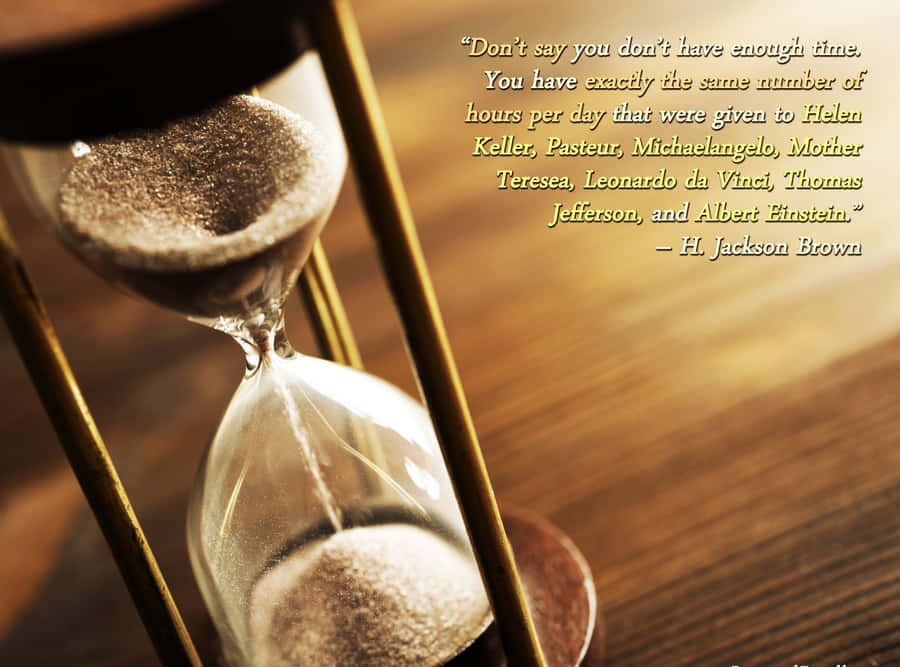 Hourglass Showing Passing Of Time Wallpaper