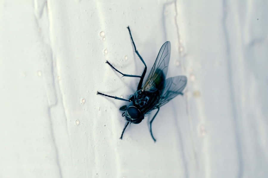 House Fly Close Up White Background Wallpaper