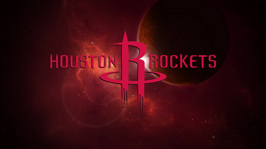 Houston Rockets Red Moon Art Wallpaper