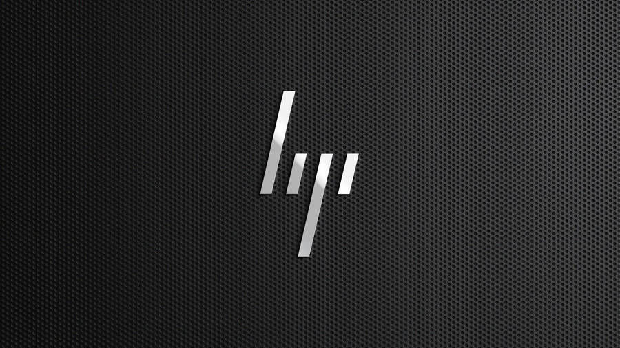 Hp In Metallic Silver Logo Wallpaper
