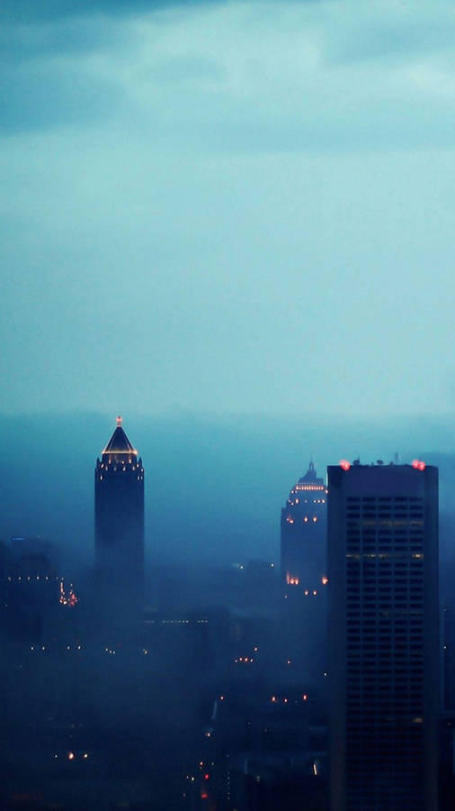 Htc Skyscrapers Through The Fog Wallpaper