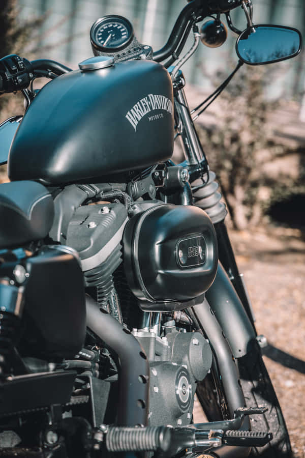 Huge Black Motorcycle [wallpaper] Wallpaper