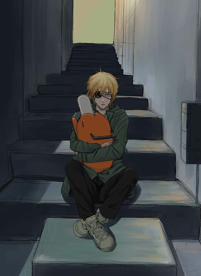 Hugging Pochita Chainsaw Man Pfp Wallpaper