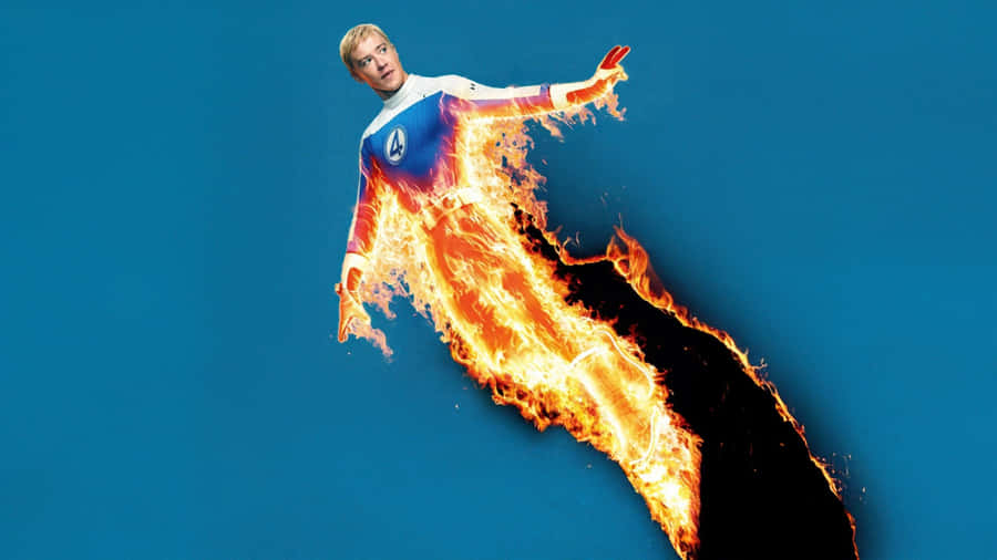 Human Torch Igniting Flames Wallpaper