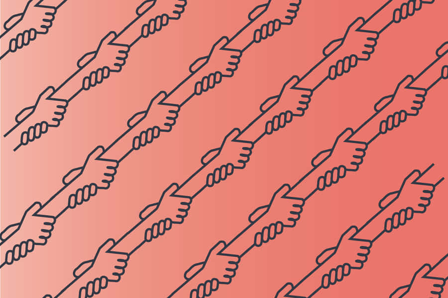 Humanitarian Hands Pattern Wallpaper
