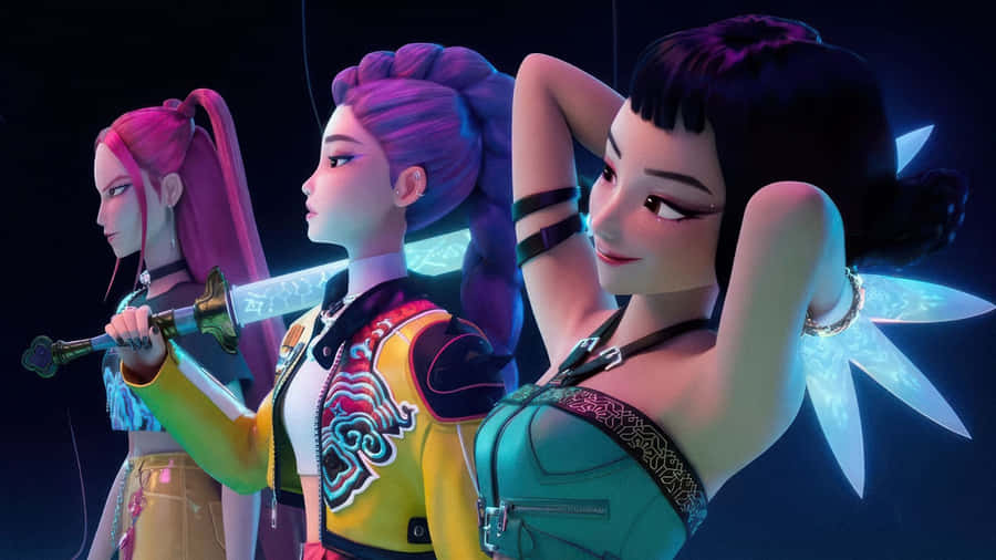 Huntrix Game Characters Wallpaper