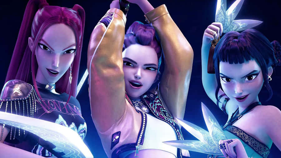 Huntrix Game Characters Wallpaper