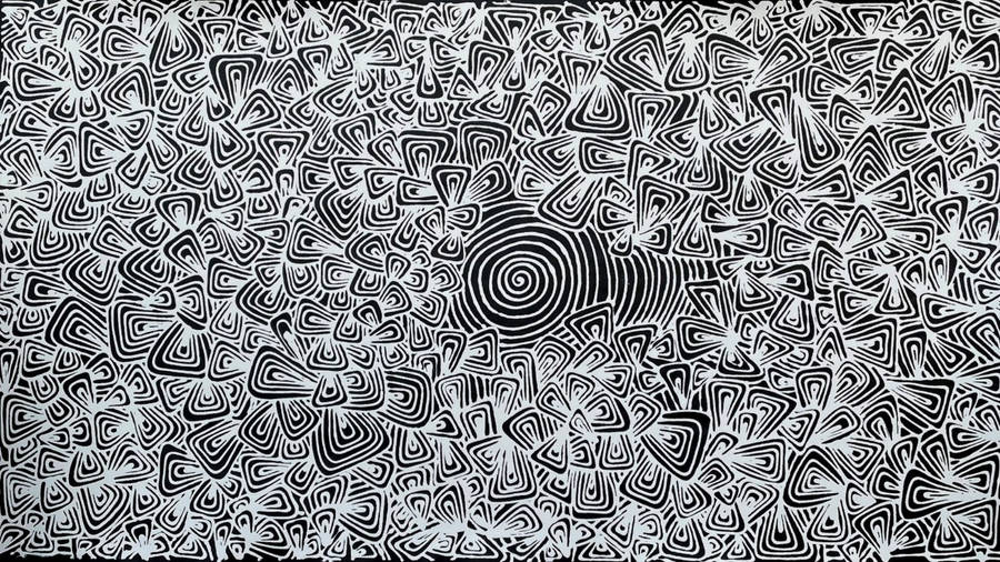 Hypnotic Black And White Art Wallpaper