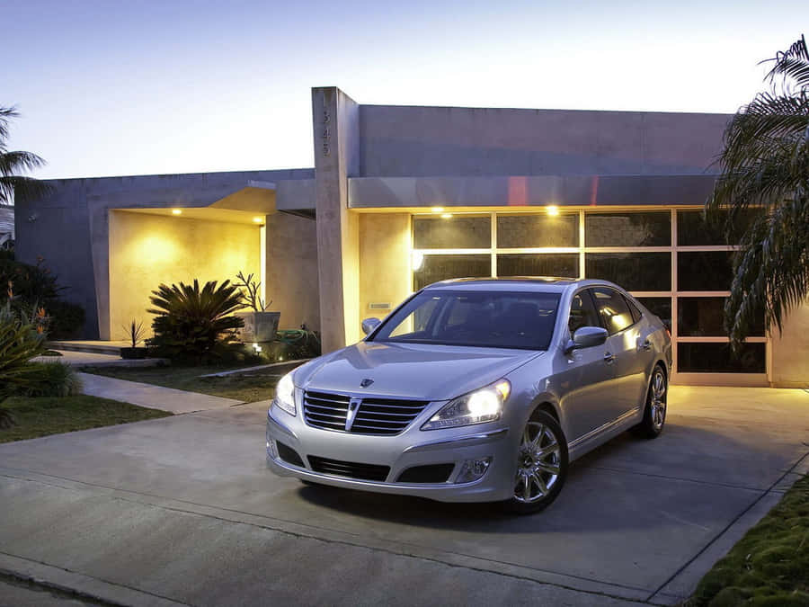 Hyundai Equus Exemplifying Luxury And Performance Wallpaper